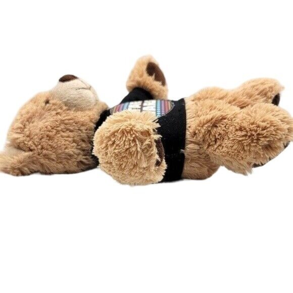 2/$15 Star Wars Teddy Bear Plush Brown 13.5" Black Shirt Retro Logo Design - Picture 7 of 12
